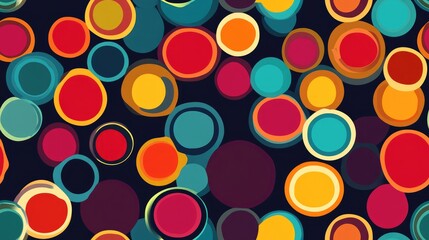 Vibrant seamless circle pattern for design and background