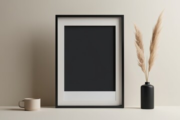 Minimalist Polaroid Frame Design with Clean Isolated Background
