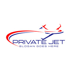 private jet logo design vector based illustration