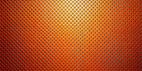 Obraz premium Orange Perforated Steel Wall Texture Background for Modern Industrial Design Projects