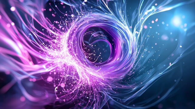 An illustration of a self-sustaining fusion reaction, with particles in constant motion, glowing with radiant energy.