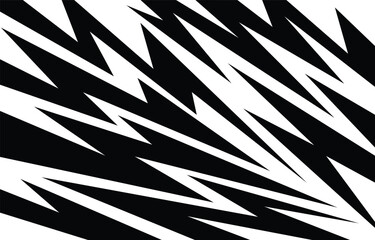 Abstract sharp seamless pattern with zigzags, arrows and triangles. Wavy geometric lightning background for covers or textile print. Sharp, chaotically scattered zigzag arrows.