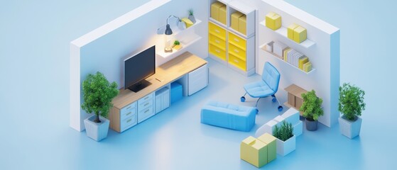 Modern Home Office Design with Stylish Furniture