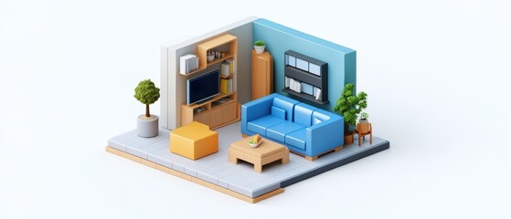 Modern Living Room Interior Design Concept