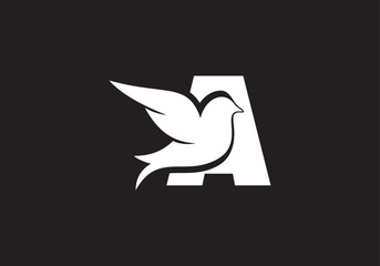 this is a creative  letter A and added birds logo design for your business.