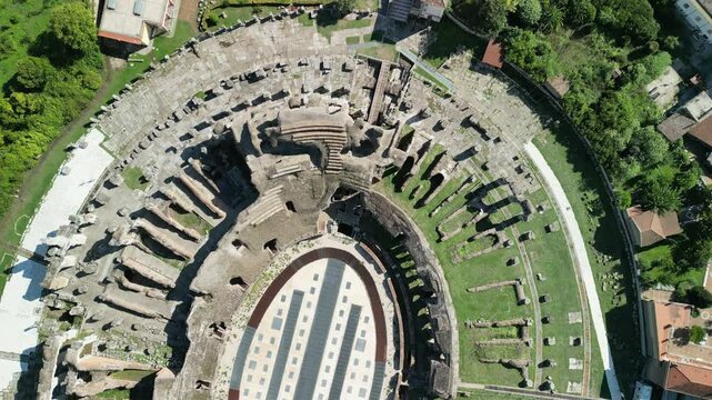Campania amphitheater, santa maria capua vetere, caserta, italy, roman ruin