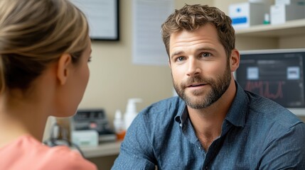 Fototapeta premium Man Having Consultation in a Professional Environment