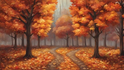 autumn trees in the park