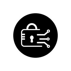 Digital lock vector icon 