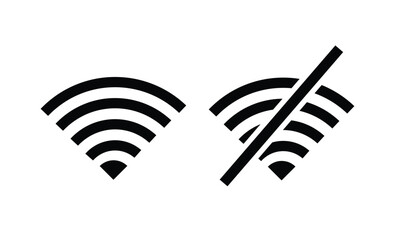 Wifi wireless internet signal flat icon vector