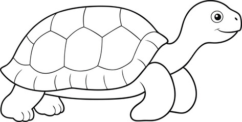 Graceful Tortoise Adventures Color the Vector Tortoise Journey
