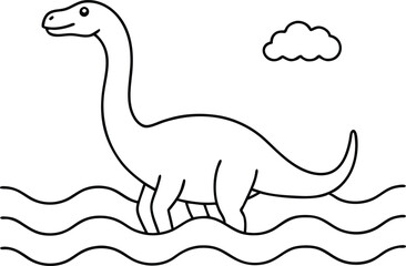 Jurassic Coloring Fun Explore Dinosaurs with Vector Illustrations
