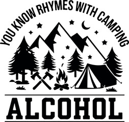 Camping T-shirt Design