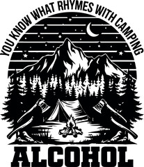 Camping T-shirt Design