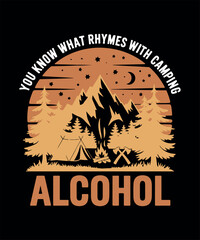 Camping T-shirt Design