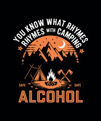 Camping T-shirt Design