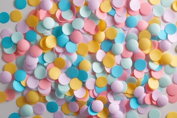 Neon Confetti Explosion at a Nightlife Party Celebration