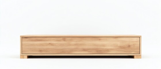 Minimalist wooden storage unit featuring a clean design, perfect for organizing any modern living space.