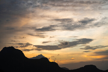 Sunset over the mountains