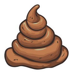 illustration of a pile of shit without background