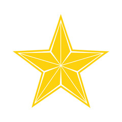 Obraz premium Golden star icon vector Isolated on white Background.