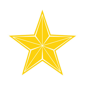 recommend clip art: Golden star icon vector Isolated on white Background.