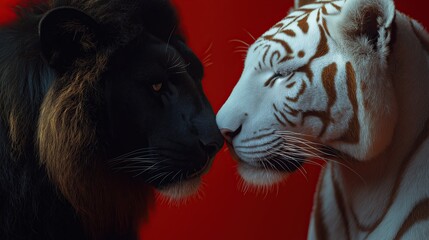 Black Lion and White Tiger  Unity of Contrasts