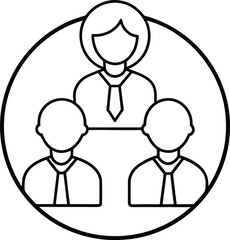 Three Together Vector Icons for a Fun Teamwork Coloring Journey
