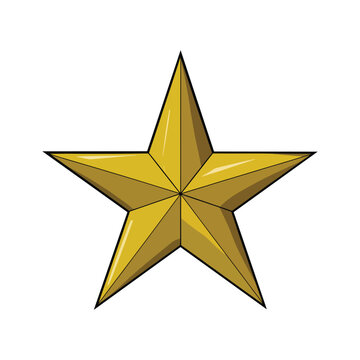 recommend clip art: Golden star icon vector Isolated on white Background.