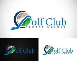 golf logo creative design concept sport arena athletic