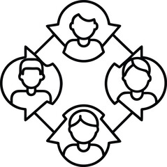 Teamwork in Action Color the Joy of Collaboration with Vector Art
