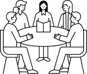 Team Talk Vector Art Explore the World of Strategy Icons
