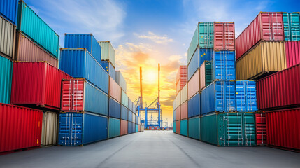 cargo containers in port