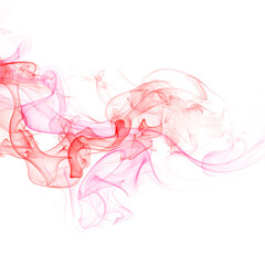 Red Swirl Smoke  wavy curve