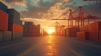 cargo containers in port