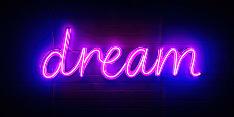 Neon word dream