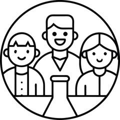 Explore with the Research Team Colorful Vector Icons for Discovery
