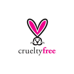 leaping bunny icon symbol sign vector
