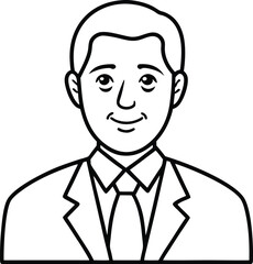 Leading with a Tie Color the Manager Icon Vector Art
