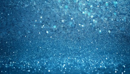 Obraz premium 青色のラメ・グリッターの背景画像（Blue glitter background image.）