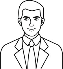 Male Avatar Icons Color the Characters in Vector Art
