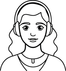 Cool Headphones and Colors A Vector Adventure with Female Avatars
