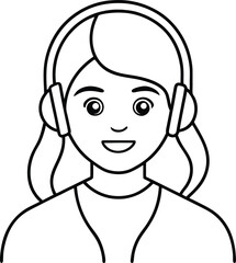 Female Music Vibes Vector Art Create Your Own Headphone Avatar
