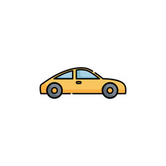 Car Icon Vector. Lineal or Linear Color.