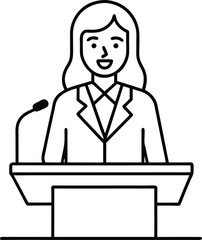 Speak Up Empowering Women in Business Vector Coloring Fun
