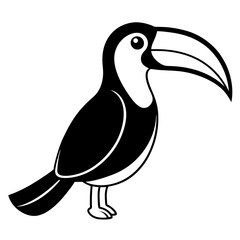 Toucan Icon Bold Abstract Design with Emphasized
