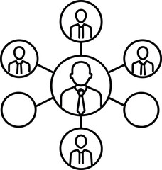 Building Bridges Vector Icons of Business Networks to Color and Explore
