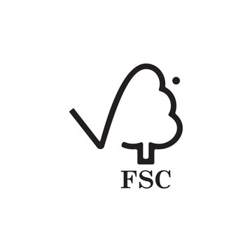 FSC icon symbol sign vector