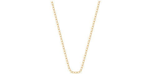 Stunning Gold Chain Isolated On White Background, Gold Jewelry Vector Illustration.	