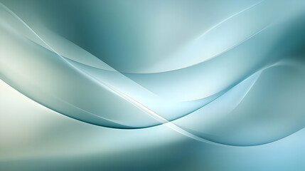 Obraz premium Abstract Smooth Blue Waves Flow Gracefully Across a Gradient Background